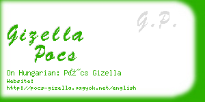 gizella pocs business card